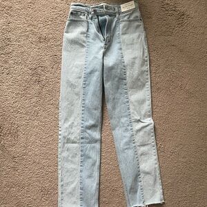 Abercrombie & Fitch Two-Tone Women's Straight Leg Jeans